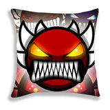 Angry Geometry Dash Print Pillow Case Cartoon Cushion Covers For Sofa Bed Home Decorative Pillow Covers Kids Pillowcases 45*45cm