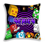 Angry Geometry Dash Print Pillow Case Cartoon Cushion Covers For Sofa Bed Home Decorative Pillow Covers Kids Pillowcases 45*45cm