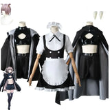 Anime CALL OF THE NIGHT Nanakusa Nazuna Cosplay Costume Aldult Unisex Cool Cloak Jacket Denture Wig Loli Maid Halloween Suit