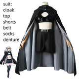 Anime CALL OF THE NIGHT Nanakusa Nazuna Cosplay Costume Aldult Unisex Cool Cloak Jacket Denture Wig Loli Maid Halloween Suit