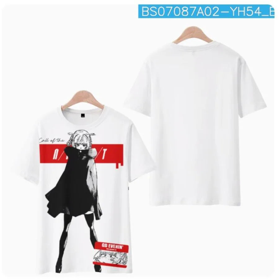 Anime Call of The Night Nanakusa Nazuna 3D Print T Shirt Women Men Summer O-neck Short Sleeve Funny Tshirt Graphic Tees Cosplay