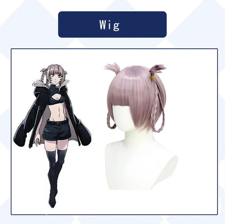 Anime Call of The Night Nanakusa Nazuna Cosplay Costume Wig Black Cloak Jacket Leather Vest Shorts Outfit Yofukashi No Uta Women