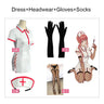 Anime Chainsaw Man Cosplay Costume Makima Nurse Uniform Artificial PU Leather Dresses and Nurse Cap