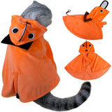 Anime Chainsaw Man Pochita Cloak Cat and Dog Clothing Hooded Cape Cute Kitten Puppy Uniform Pets Orange Outfits Clothes