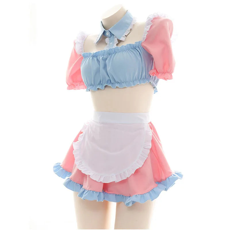 Anime Cute Maid Cosplay Costumes Women Skirt Maid Underwear Suit Apron Dress Sexy Erotic Kawaii Cafe Costume Halloween Clothing