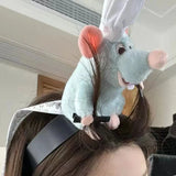 Anime Disney Ratatouille Hairband Cartoon Plush Doll Headband Wide-Brimmed Hairpin Photo Headdress Creativity Girl Toy Gifts