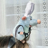 Anime Disney Ratatouille Hairband Cartoon Plush Doll Headband Wide-Brimmed Hairpin Photo Headdress Creativity Girl Toy Gifts