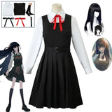 Anime  Gaun Kostum Chainsaw Man Cosplay Mitaka Asa Seragam JK School Uniform Women's Shirt Uniform Dress Halloween Party Set