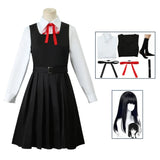 Anime  Gaun Kostum Chainsaw Man Cosplay Mitaka Asa Seragam JK School Uniform Women's Shirt Uniform Dress Halloween Party Set