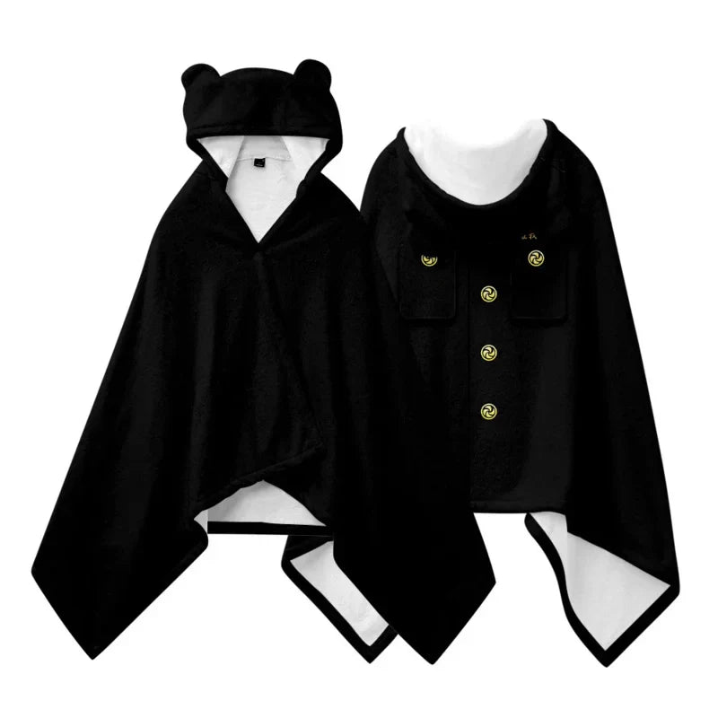 Anime Tokyo Revengers Cosplay Pajamas Black White Cloak Sano Manjiro Ryuguji Ken Sleepwear Autumn Halloween Costumes Cloak Kids