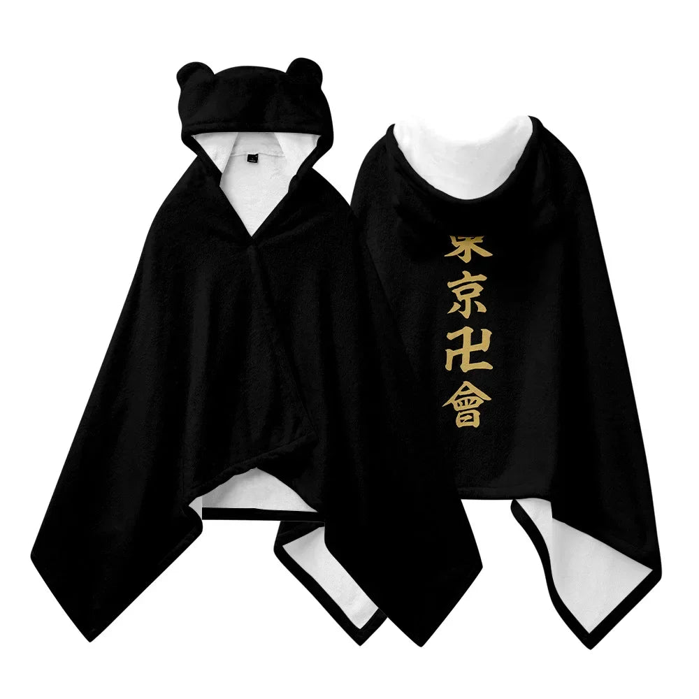 Anime Tokyo Revengers Cosplay Pajamas Black White Cloak Sano Manjiro Ryuguji Ken Sleepwear Autumn Halloween Costumes Cloak Kids