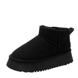 Ankle Flats Platform Women Snow Boots Suede Plush Warm Casual Shoes 2023 Winter New Thick Goth Fashion Shoes Chelsea Women Boots