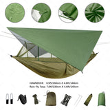 Anti Outdoor Camping Hammock With Mosquito Net And Rain Tent Equipment Supplies Shelters Camp Bed Survival Portable Hammock