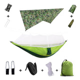 Anti Outdoor Camping Hammock With Mosquito Net And Rain Tent Equipment Supplies Shelters Camp Bed Survival Portable Hammock