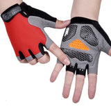 Anti-shock Sports Gym Gloves Weightlifting Fitness Training Non Slip Palm Protector Breathable Fingerless Bicycle Cycling Gloves