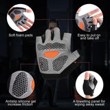 Anti-shock Sports Gym Gloves Weightlifting Fitness Training Non Slip Palm Protector Breathable Fingerless Bicycle Cycling Gloves