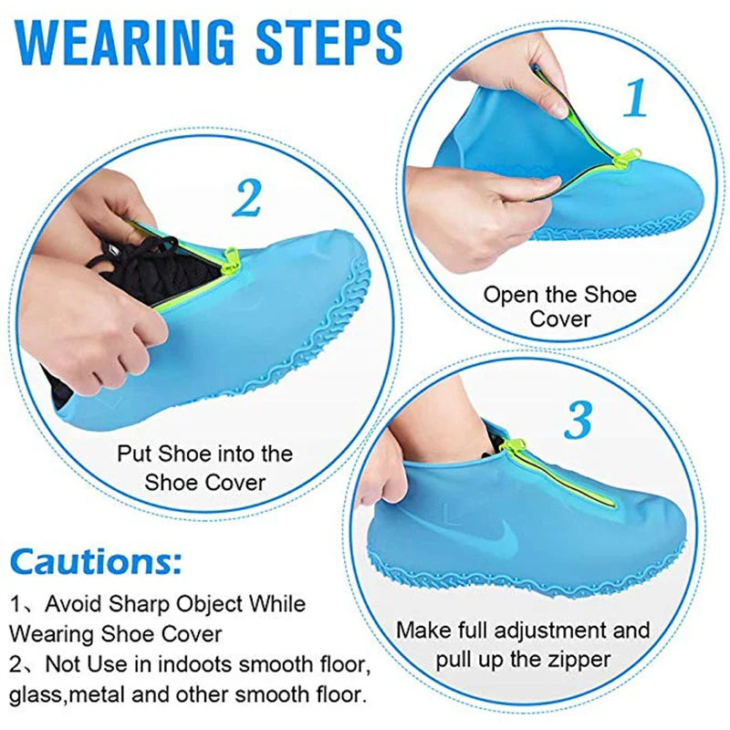 Anti-slip Cover For Shoes Accessories Unisex Reusable Men Rain Covers Women Kids Shoes Covers Waterproof Shoe Covers Galoshes