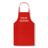 Aprons Custom Design Brand Logo Black Unisex Waiter Cooking Restaurant Pocket Printing Adjustable Hanging Neck Men for Woman