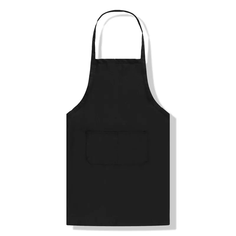 Aprons Custom Design Brand Logo Black Unisex Waiter Cooking Restaurant Pocket Printing Adjustable Hanging Neck Men for Woman