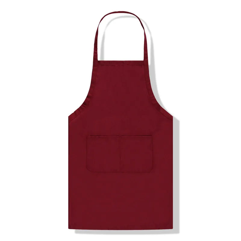 Aprons Custom Design Brand Logo Black Unisex Waiter Cooking Restaurant Pocket Printing Adjustable Hanging Neck Men for Woman