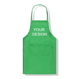 Aprons Custom Design Brand Logo Black Unisex Waiter Cooking Restaurant Pocket Printing Adjustable Hanging Neck Men for Woman