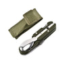 Army Green Folding Cutlery Stainless Steel Portable  Camping Picnic Knife Fork Spoon Bottle Opener Flatware Tableware Travel Kit