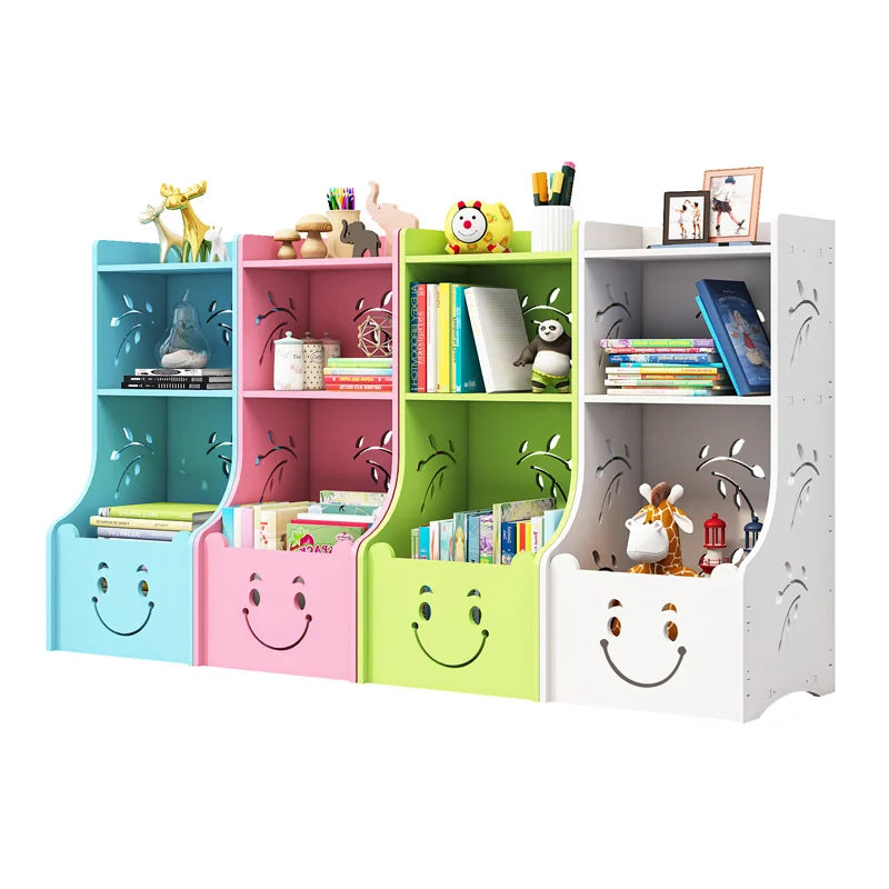 Assemble Children’s Bookshelf Environmental Book Shelf Stand Removable Storage Rack Holder Bookcase Furniture Organizer Shelf