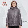 Astrid 2022 Spring Women Parkas Oversize Short Grey Padded Down Coats Hooded Women's Jacket Fashion Outerwear Quilted AM-10075