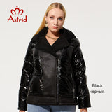 Astrid 2022 Winter Women's Parkas Plus size Thick Cotton warm short Jackets Female Coats with Hooded leather Bio Fleece Outwear