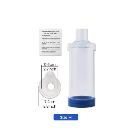 Automizer Asthma Spacer Inhaler Spacer Mist Storage Compressor Aerosol Cabin Nebulizer Tank with Mask Cup for Adult Child Baby