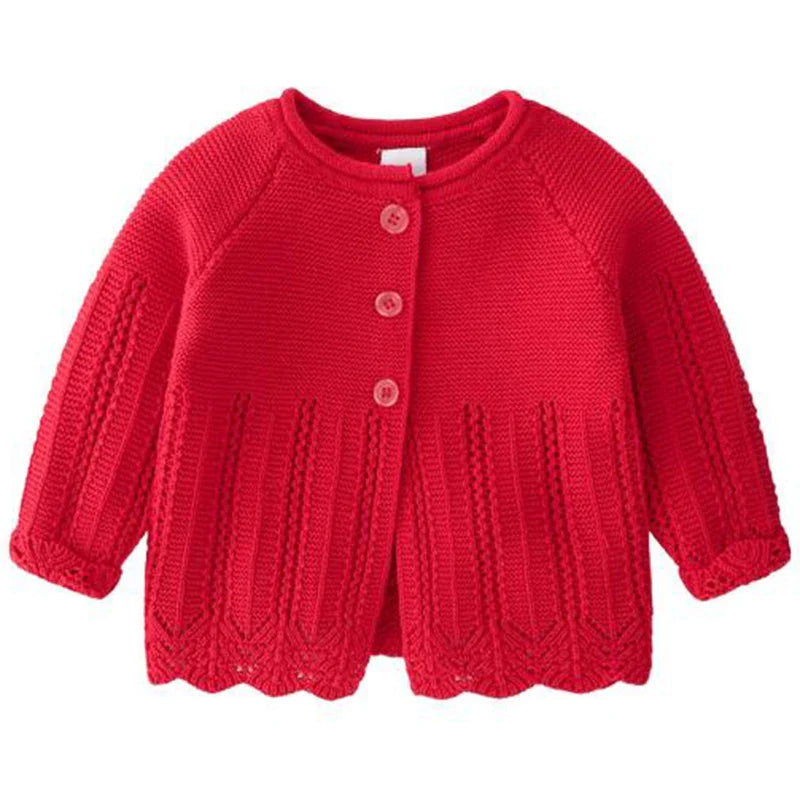 Autumn Girls Cardigan Spring Cotton Sweater Top Baby Girl Children Clothing Princess Girls Knitted Cardigan Sweater Kids Toddler