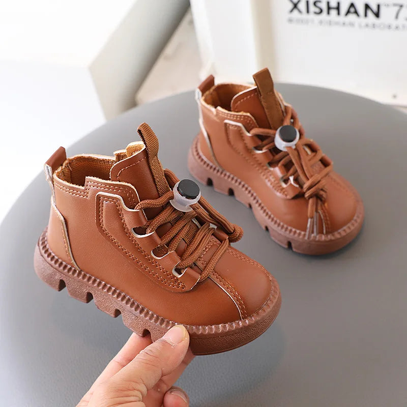 Autumn Spring Girls Boots Fashion Toddler Boy Shoes 1-6 Years Boys Sneakers Casual Shoes Non-slip