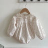 Autumn Spring Newborn Baby Girls Bodysuits Long Sleeved Cotton Lace Stitching Infant Baby Girls Jumpsuit 0-24M Children Clothes