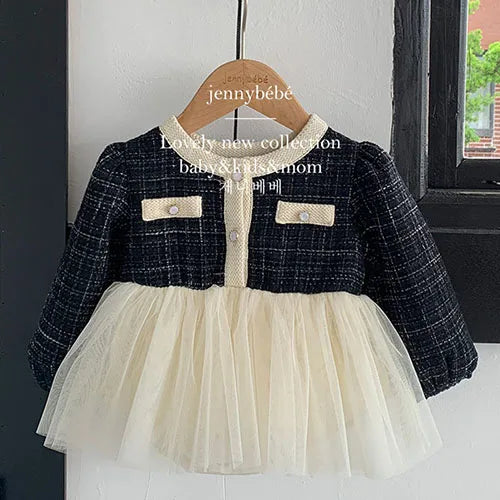 Autumn Spring Newborn Baby Girls Bodysuits Long Sleeved Cotton Lace Stitching Infant Baby Girls Jumpsuit 0-24M Children Clothes