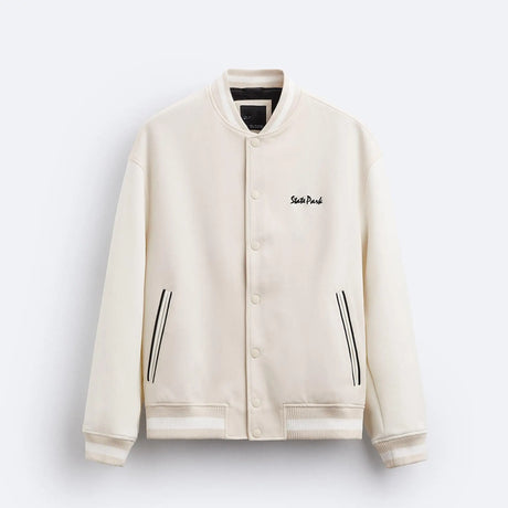 Autumn Suede Baseball Jacket Solid Color Towel Embroidered Academy Style Aviator Jacket For Men