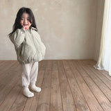 Autumn Winter Baby Retro Solid Lapel Cotton-padded Thick Coat Boy Girl Children Cold-proof Windproof Warm Cotton Jacket Kid Tops