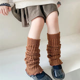 Autumn Winter Girls Fashion Leg Warmer Japanese Korean Style Cotton Stockings Student JK Warm Knee Protection High Tube Socks