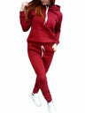 Autumn Women's Fleece Tracksuit 2 Pieces Set Pullover Hoodies+Pants Sport Suit Female Winter Warm Sweatshirt Suit for Woman