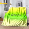 B-boss-s logo printed blanket soft flannel adult and children pet blanket sofa bed cover outdoor camping quilt birthday gift