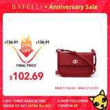 BAFELLI 2023 WOMEN'S NEW TREND LEATHER SADDLE BAGS FASHION STYLE ORIGINAL DESIGNER LUXURY BRAND CASUAL CROSSBODAY PURSE SHOULDER