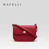 BAFELLI 2023 WOMEN'S NEW TREND LEATHER SADDLE BAGS FASHION STYLE ORIGINAL DESIGNER LUXURY BRAND CASUAL CROSSBODAY PURSE SHOULDER