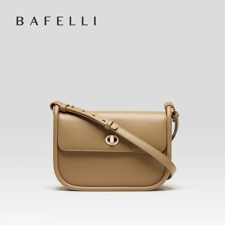 BAFELLI 2023 WOMEN'S NEW TREND LEATHER SADDLE BAGS FASHION STYLE ORIGINAL DESIGNER LUXURY BRAND CASUAL CROSSBODAY PURSE SHOULDER