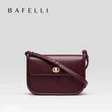 BAFELLI 2023 WOMEN'S NEW TREND LEATHER SADDLE BAGS FASHION STYLE ORIGINAL DESIGNER LUXURY BRAND CASUAL CROSSBODAY PURSE SHOULDER