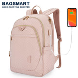 BAGSMART Anti-theft Laptop Backpack Men Women Multiple Pockets Travel Business College School Book Bag with USB Charging Port