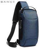 BANGE Hot Chest Bag New Anti-thief Men Crossbody Bag Waterproof Shoulder Bags USB Charging Short Trip For Male Travel Pack