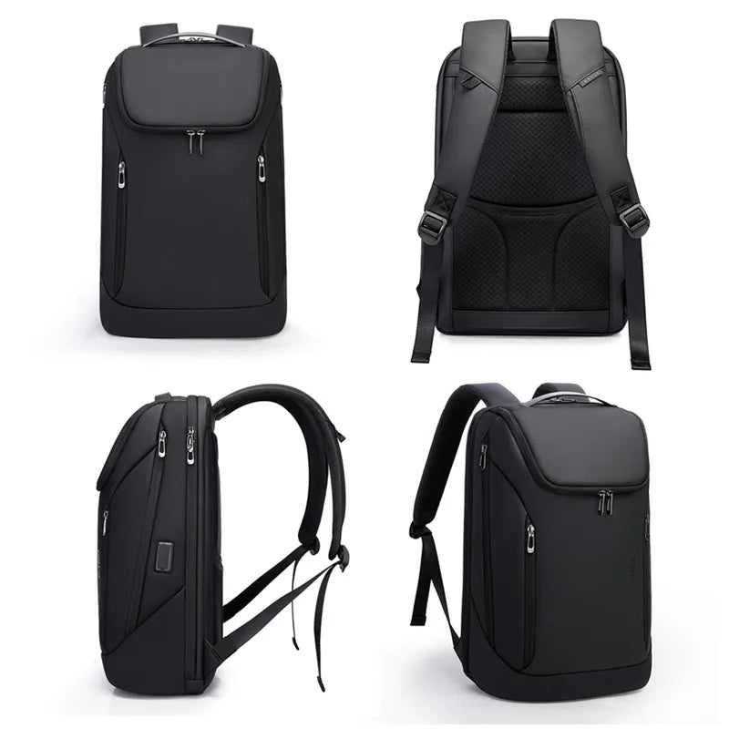 BANGE Waterproof Multi-Use Laptop Backpack For 15.6" Inch USB Charging Shockproof Business Briefcase Shoulder Bag For Man Women