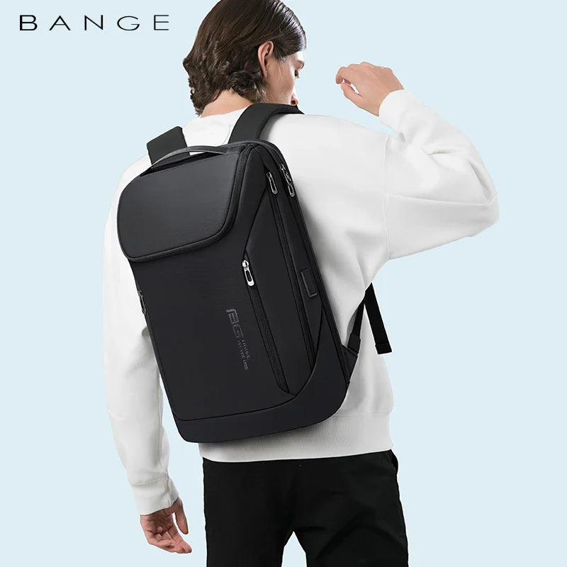 BANGE Waterproof Multi-Use Laptop Backpack For 15.6" Inch USB Charging Shockproof Business Briefcase Shoulder Bag For Man Women