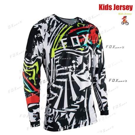 BAT FOX Kids MTB Shirts Downhill Jersey Motocross Mountain Enduro Jersey Offroad DH Bicycle T-shirt Motorcycle Children's Jersey