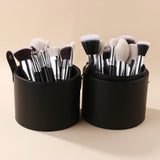 BEILI Makeup Brush Cylinder Brushes Storage Holder Organizer Travel Case for Cosmetic Tools PU Leather Big 1pcs