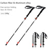 BISINNA 1pcs/2pcs Folding Trekking Poles Carbon Fiber Collapsible Telescopic Sticks Lightweight Walking Stick Hiking Climbing